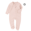 Organic Cotton 2-Way Zipsuit with Footies & Mittens - Blush