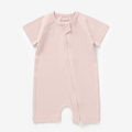 Organic Cotton 2-Way Summer Zipsuit - Blush