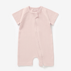 Organic Cotton 2-Way Summer Zipsuit - Blush
