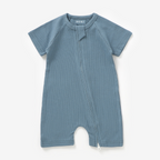 Organic Cotton 2-Way Summer Zipsuit - Cloudy Sky