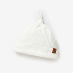 Organic Cotton Rib Beanie - Ivory