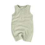 Organic Rib Cotton Tank Growsuit - Dried Mint