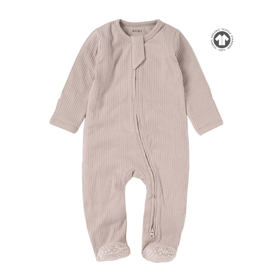 Organic Cotton 2-Way Zipsuit with Footies & Mittens