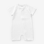 Organic Cotton 2-Way Summer Zipsuit - Ivory
