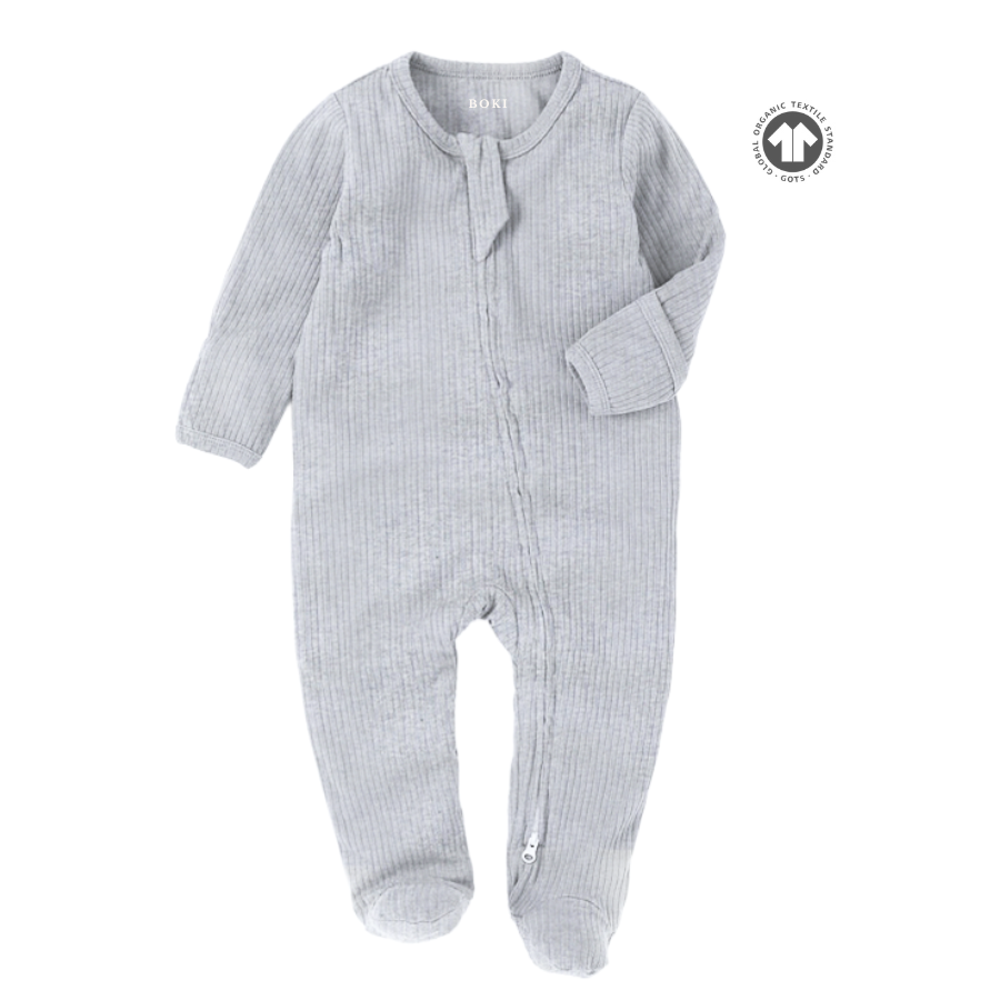 Organic Cotton 2-Way Zipsuit with Footies & Mittens