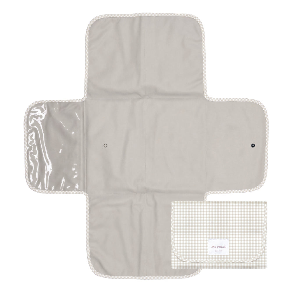Ava & Bear Nappy Clutch - Pearl Micro Gingham