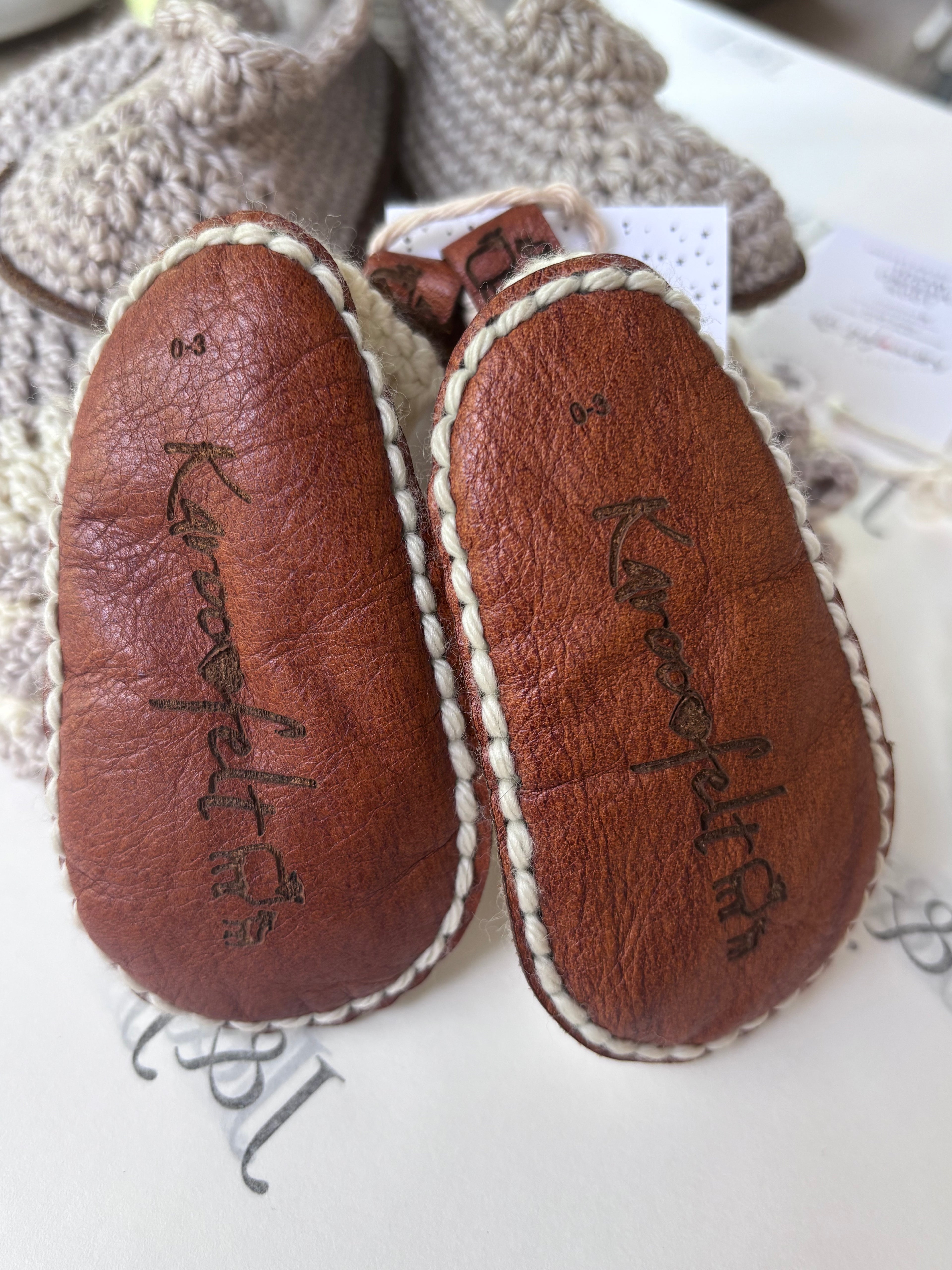 Karoo Felt Baby Booties