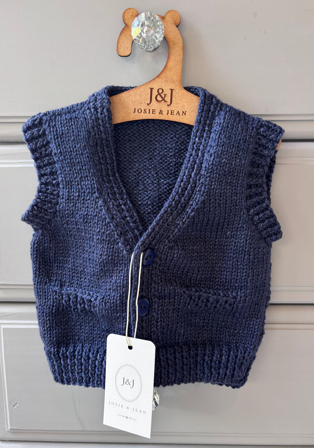 Josie & Jean Hand Knitted Waistcoat