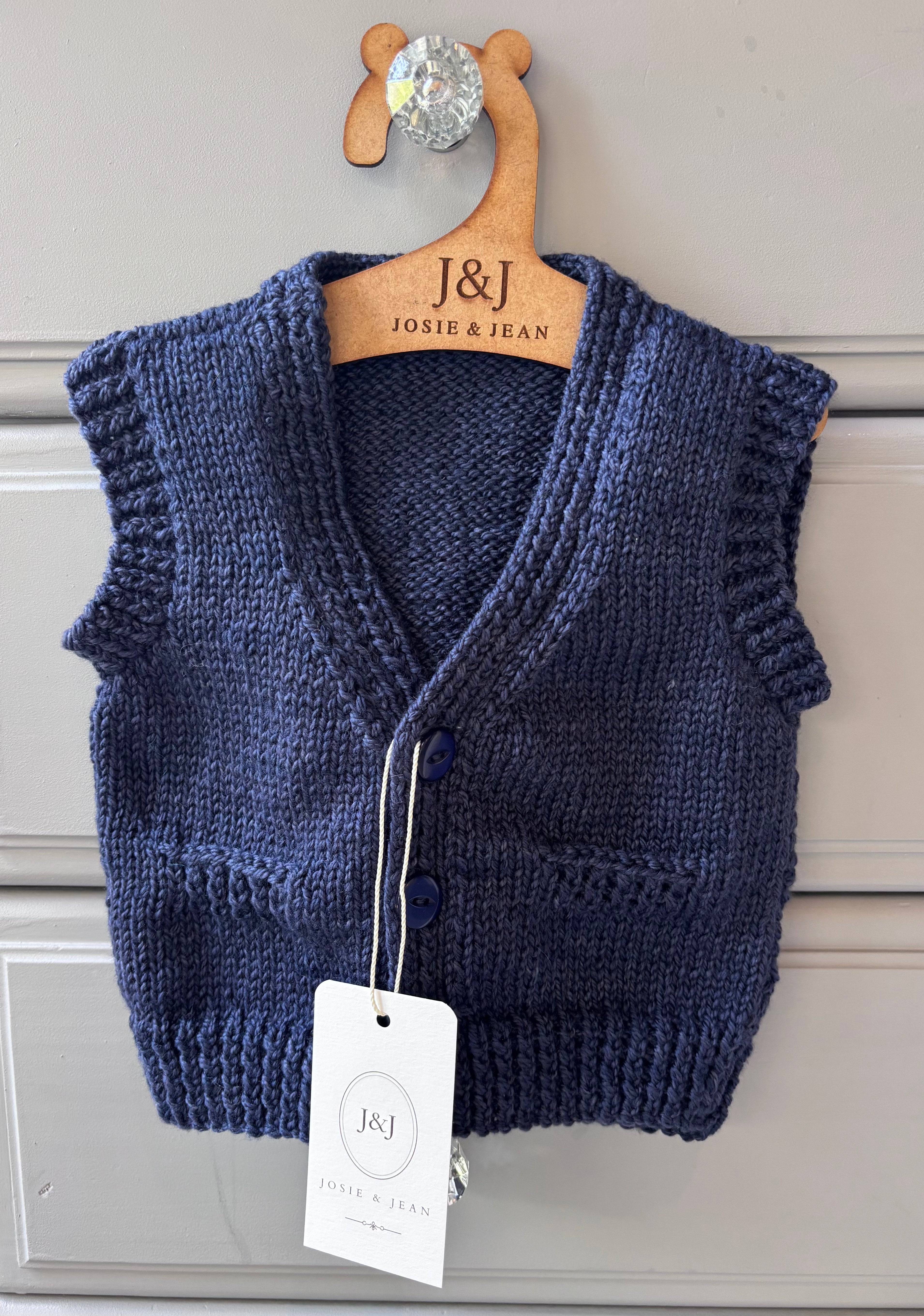 Josie & Jean Hand Knitted Waistcoat