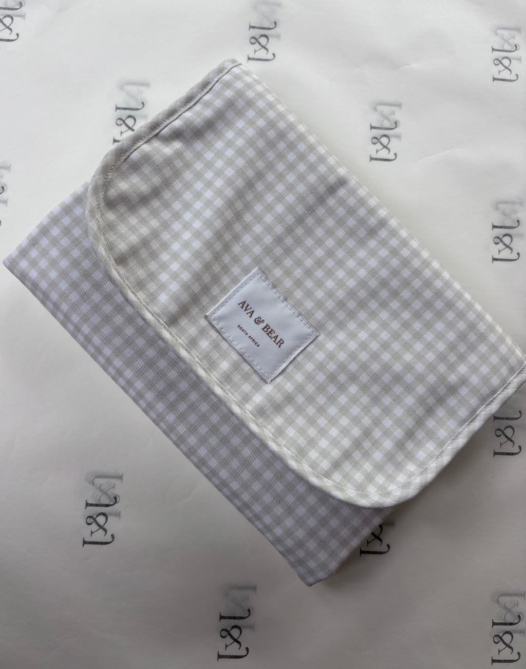 Ava & Bear Nappy Clutch - Pearl Micro Gingham