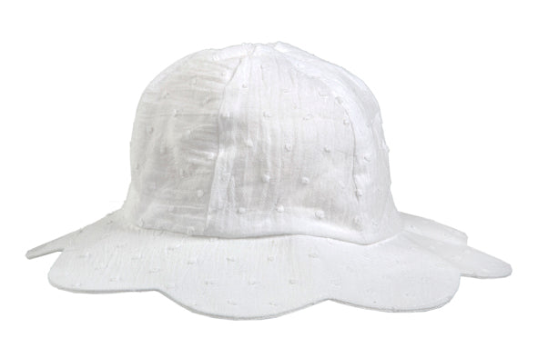 MyAng Baby Hat - Girls White Petal