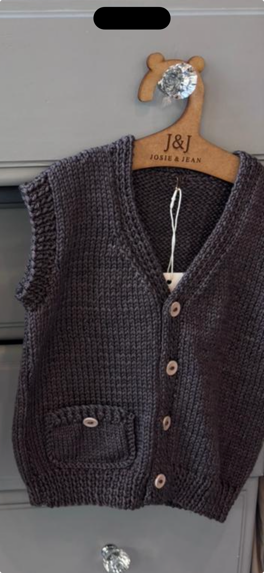 Josie & Jean Hand Knitted Waistcoat