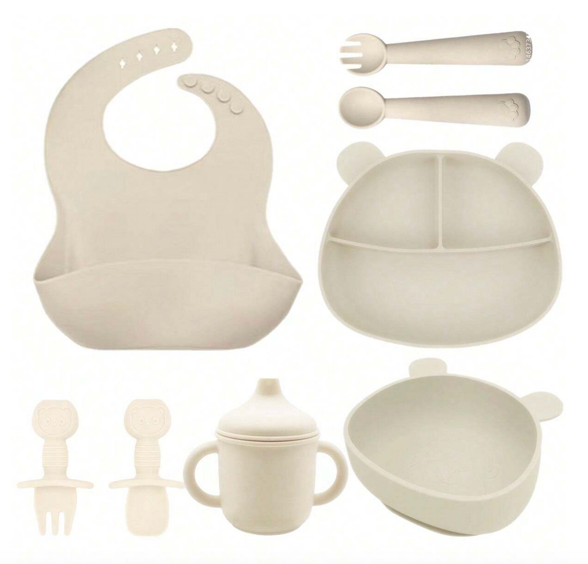 Silicone Feeding Tableware Set (8pc)