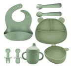 Silicone Feeding Tableware Set (8pc)
